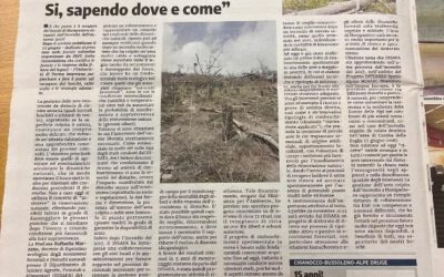 6th July 2023, Italy: Our colleague Raffaella Marzanha been interviewed by the weekly newspaper “La Valsusa” regarding restoration activities after the Mompantero wildfire and MOSAIC.