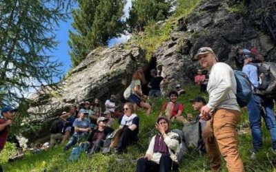 August 2024. Davos (Switzerland): Our colleagues from CERC-WSL organized an excursion to the forest fire site at Büelenberg, in Dischma Valley near Davos